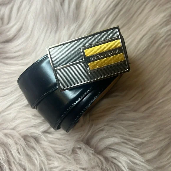 Dolce & Gabbana vintage black leather belts size 38 inch DOLCE & GABBANA Black Leather Vintage DG Logo Buckle Men main image 3
